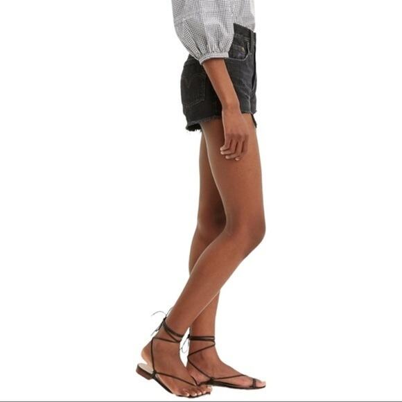 Levi’s 501 Original Cutoff Button Fly Shorts Black 32 NWT - Picture 4 of 14